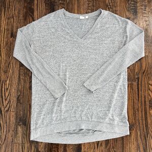 GAP Women’s V-neck Sweater Grey Oversized Long Sleeve Very GUC Shirt Top Layer